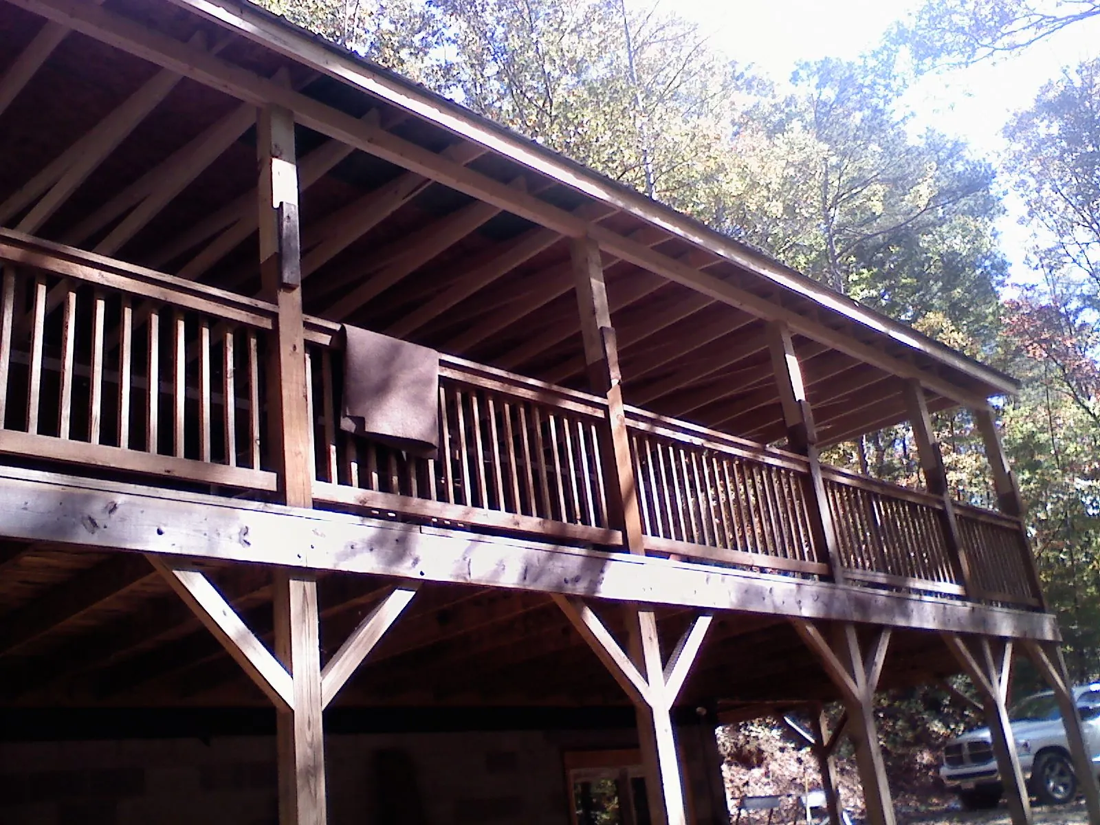 Timber framing under a new elevated porch and deck — Roof Leak Repair in Adah by Roofing Brothers